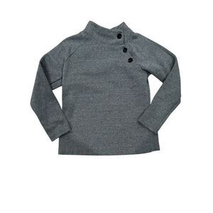 Fashion Size Medium Wide Button-collar Tunic Sweatshirt Pullover Brown‎